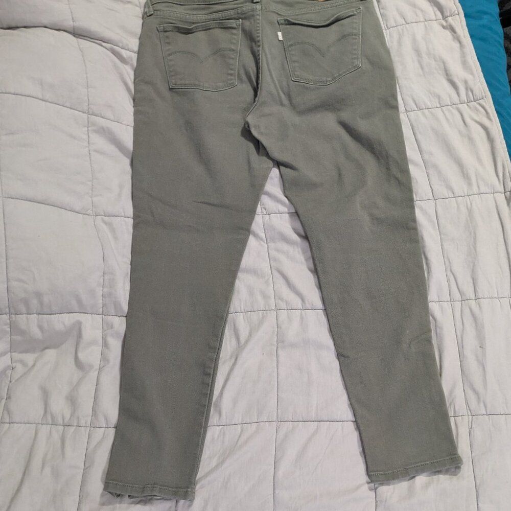 Levis 710 Super Skinny Olive Green sz 31 - Picture 6 of 7